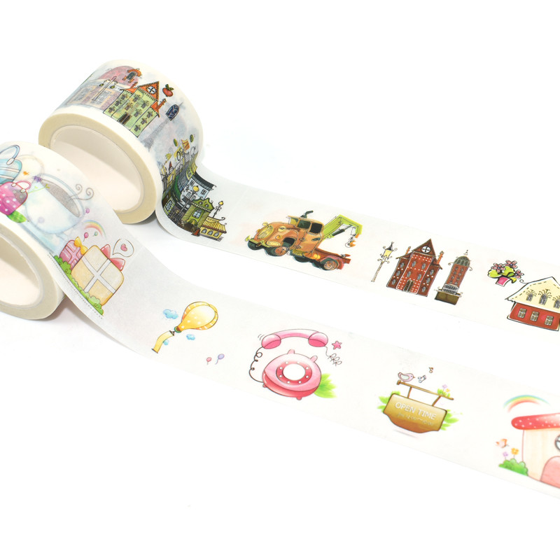 CMYK Custom Printed Washi Tape Wholesale Colored Masking Washi Tape