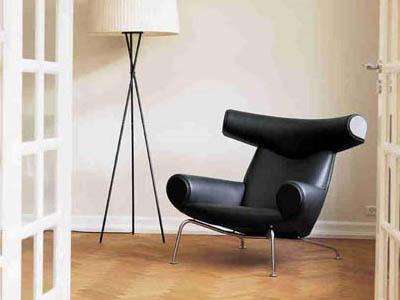 Nordic design Modern Hotel Lobby Lounge Ox Chair Designer Office Sofa Armchair by fiberglass leather