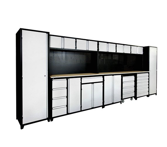 Cold Rolled Steel Garage Tool Cabinet with Cutting Mat and Industrial Sewing Machine Workbench