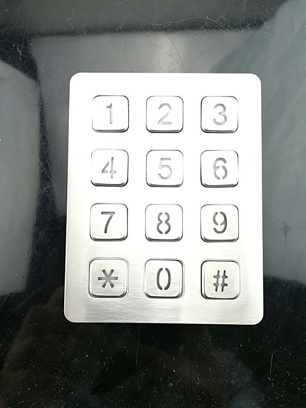 IP65 access control numeric back lighted keypad with male pin out connector