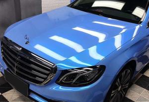 Quality High Gloss Miami Blue Car Wrap Film Resistant To Abrasions​ 30µm Adhesive Thick wholesale