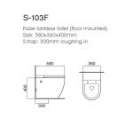 Modern Pulse Waterless Tank Toilet Floor Mounted 180mm/300mm For Bathroom