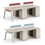 Living Room Office Furniture 4 Person Staff Table with Modular Workstation and