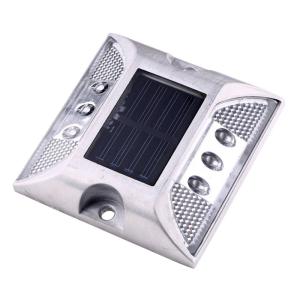 Quality Square Road Stud with Solar LED Light White Yellow Red Blue Green Warning Road Cone wholesale