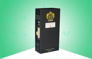 Quality Velvet Sense Rigid Cosmetics Gift Paper Box Packaging With Hot Stamp Gold / Silver Embossing wholesale