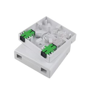 Quality Wall Mounted Indoor Fiber Optic Outlet Box Faceplate 2 Port 86 Type wholesale