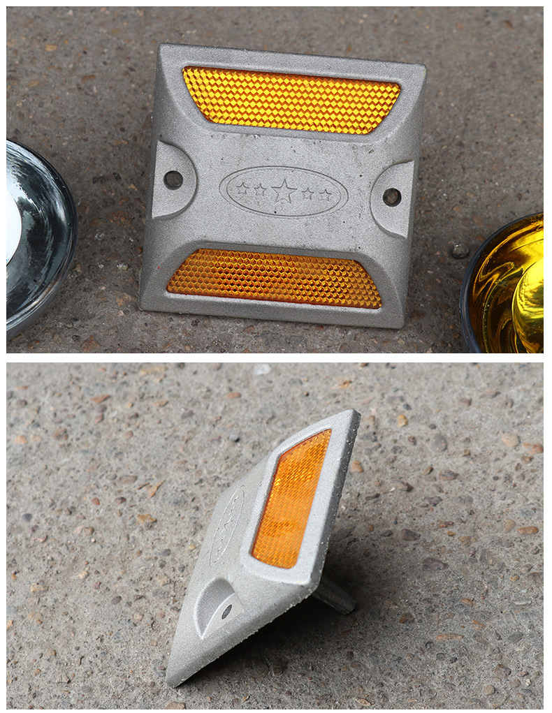 Road Safety Reflector Aluminium Road Stud Reflective Tape 2 Road Safety Reflector