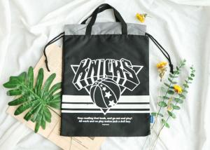 Quality Letter Printing Easy Cleaning Sport Drawstring Non Woven Tote Bags wholesale
