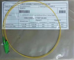 Quality 1310nm Fiber Optic Pigtail Cables , simplex E2000 APC Pigtails wholesale