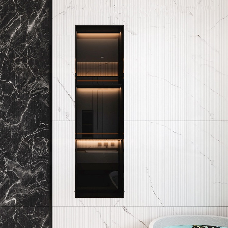 Stainless Steel Brushed Shower Niche Perfect for Modern Shower Rooms Bathrooms and Kitchens