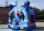 Commercial Grade Kids Frozen Inflatable Bounce Houses With Pillars inside