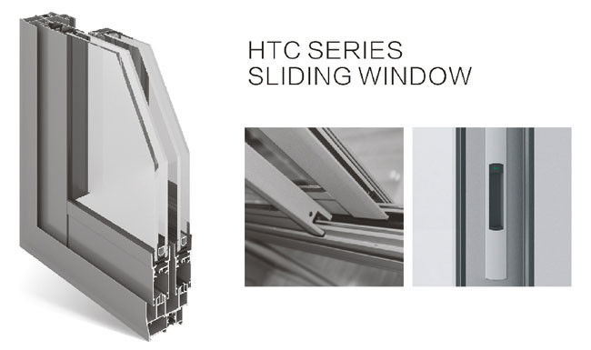 House Double Aluminum Sliding Glass Patio Doors Waterproof