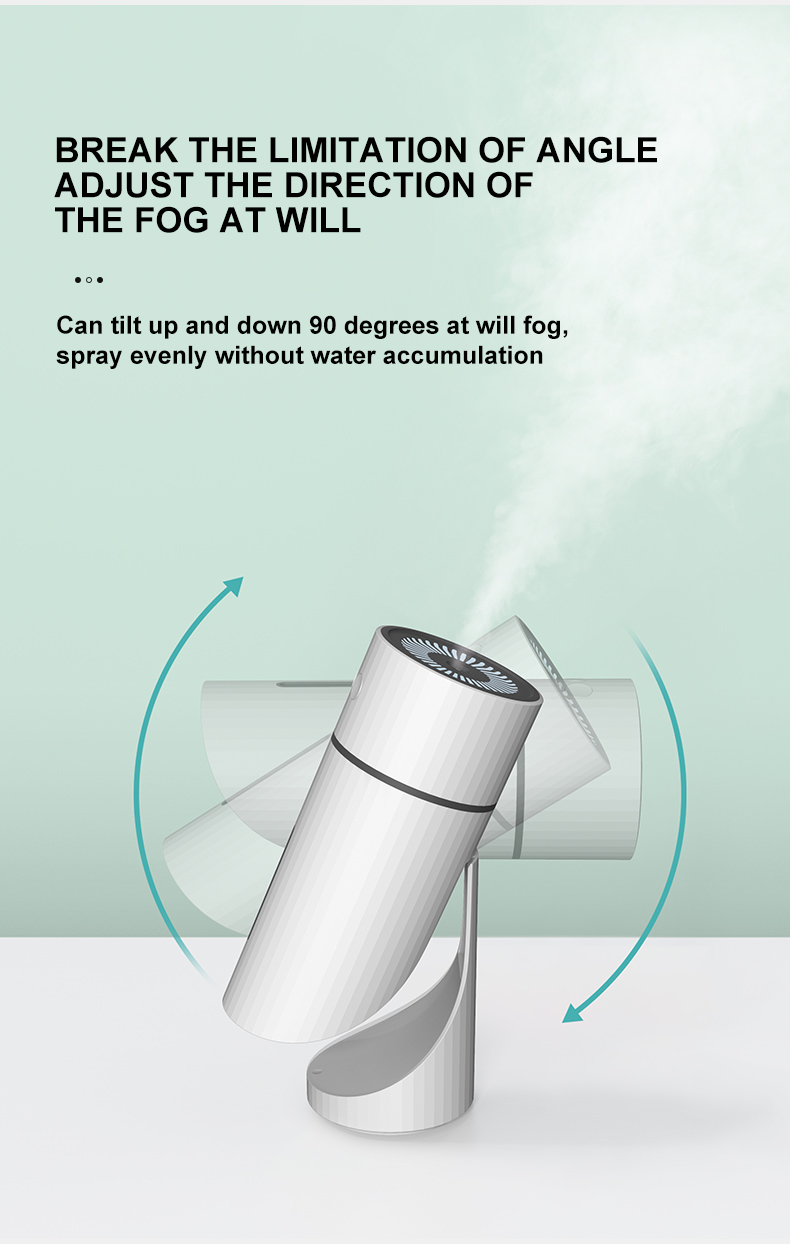 Homefish OEM USB Luftbefeuchter Tragbare Mini Humidifier Personal Desktop Luftbefeuchter Leise Luftbefeuchter mit 2 Modi