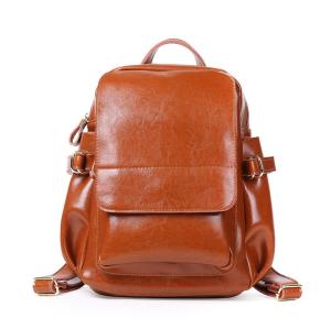 Quality Retro Backpacks Cowhide Double Shoulder Bags Genuine Leather Travelling Bag wholesale