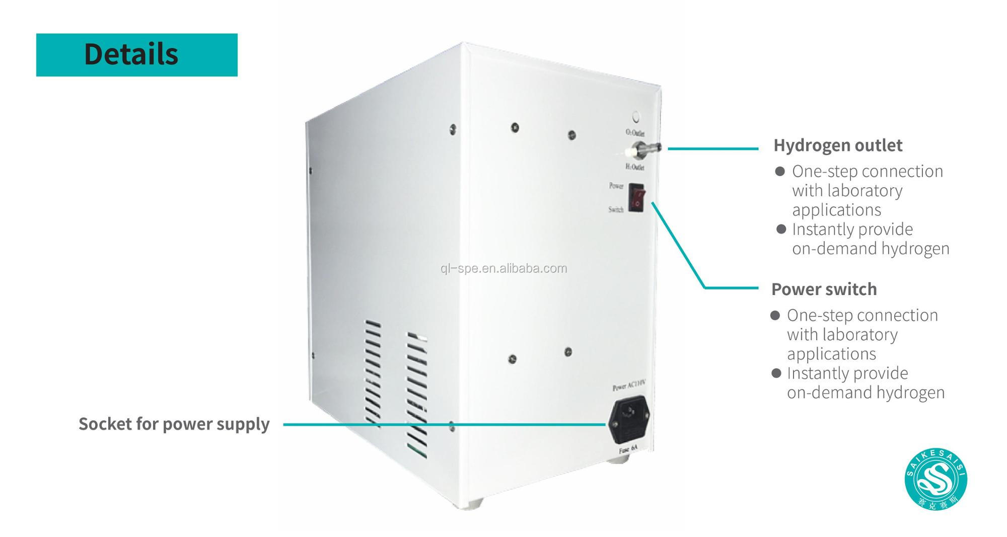 600ml/Min SPE PEM Molecular Hydrogen Inhalation Machine H2 Advanced Water Electrolysis