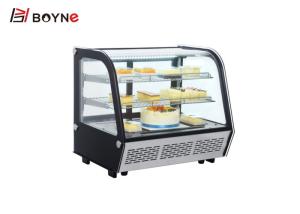 Quality Commercial Curved Glass Cake Display Fridge / Refrigerated Bakery Display Case wholesale
