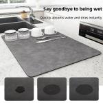 Customized Logo Acceptable Stocked Dish Mat Absorbent Diatomite Kitchen Counter
