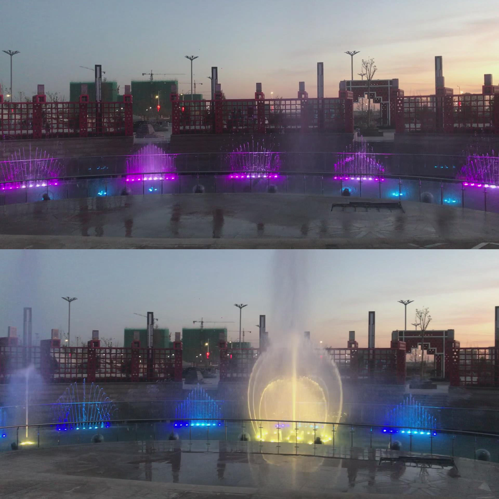 Small Programmable Fountain Music Dancing Round Water Fountain