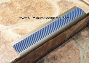 China Economic Aluminum Step Edging /  Nosing For Stair Tread Matt Champagne NLP8.0 on sale