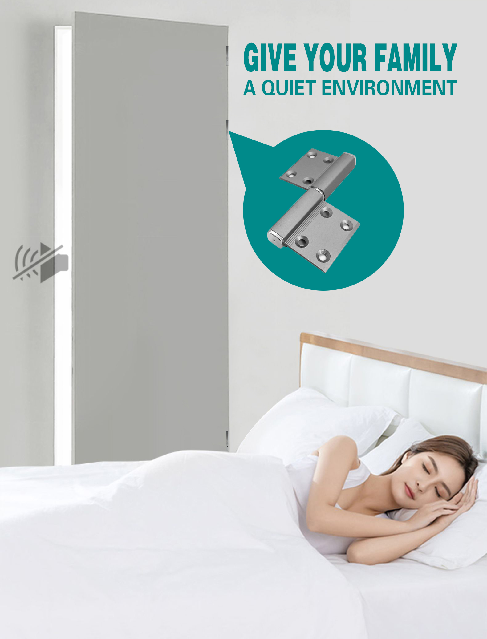6063-T5 Heavy Duty Aluminum Hinge 4 Hole For 2 Metre Height Door