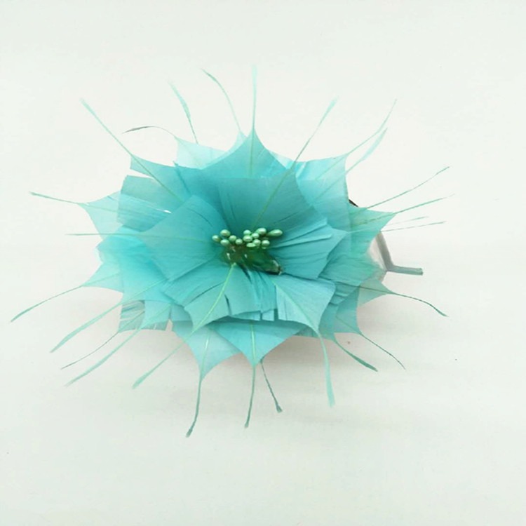 Dyed Pattern Goose Feather Flower Mount Essential Millinery Supplies for Crafting