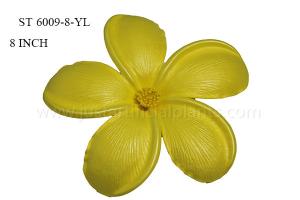 Quality Yellow 4&quot; 8&quot; Artificial Frangipani Flowers , Fake Frangipani Flowers Wall Decoration wholesale