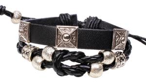 Quality Black snake personalized retro retro hand-woven bracelet unisex wholesale