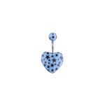 New arrival heart shape belly ring piercing jewelry 14G surgical steel navel