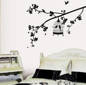 Quality Custom Tree Wall Flower Stickers G103 / Floral Wall Stickers wholesale