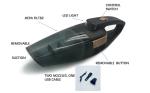 ABS Rechargeable Cordless Car Vacuum Cleaner With Charger