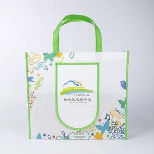 Quality Eco Friendly Green Foldable Tote Bag With Snap Closure Offset Printing wholesale
