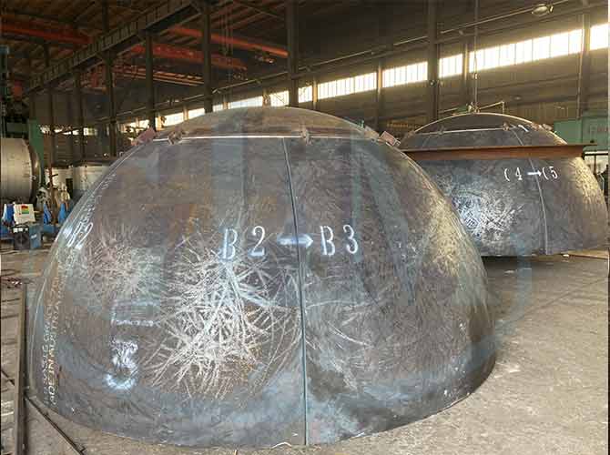 Offshore Elliptical Dish Head Vessel Cap Diameter 2500mm Thickness 180mm
