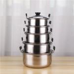 High Grade Cooking Cookware Pot Combination Stainless Steel 410 Pot Set