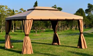 Quality Aluminum Double Flap Family Camping Roman Canopy Gazebo Outdoor 3 x 4m wholesale