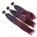 Wholesle Human Hair Extension Ombre 2 Color on tangle on shedding Brazilian Hair