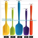 Silicone Rubber Spatula Set, For Cooking & Baking, Dishwasher Safe, 5pcs Spatula