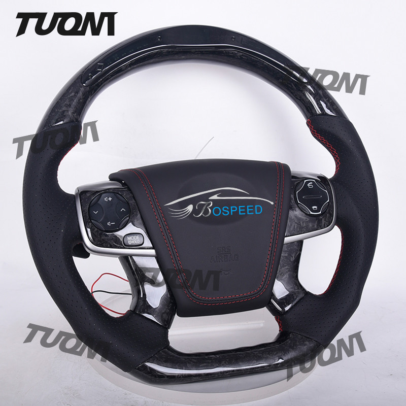 Modern Toyota Real Forged Carbon Fiber Steering Wheel Black Easily Installed