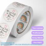 Circle/Square BOPP Roll Labels- Personalized Stickers For Business Logo, Party,
