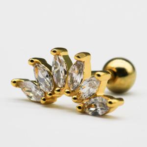 Quality 1.2mm 16G Gold Ear Piercing Jewellery wholesale