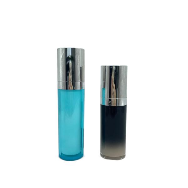 Acrylic Cosmetic Pump Bottle 15ml Gradual Discoloration ABS Leak proof For