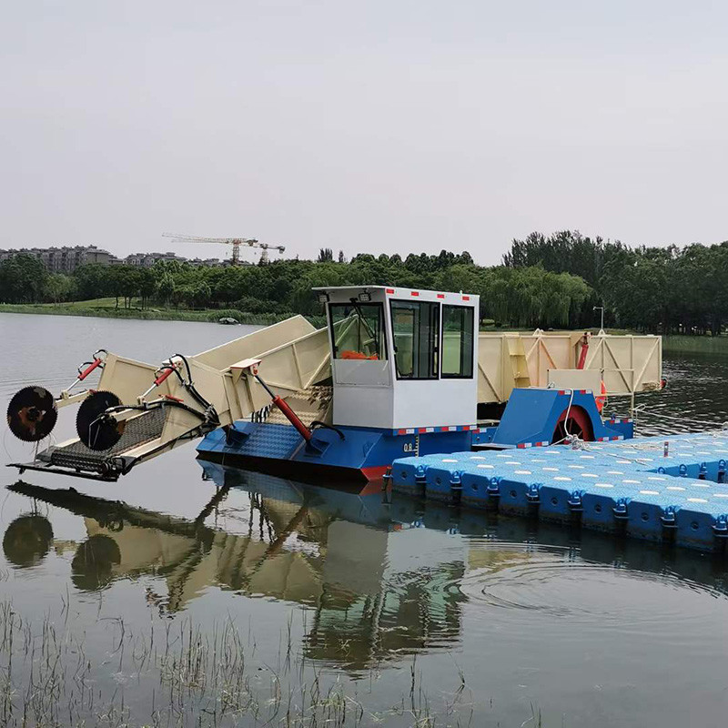 1.6m Collection Width River Cleaning Vessel With Aquatic Weed Harvester
