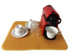 Washable Solid Stripe Microfiber Dish Mat Polyester For Kitchen