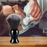 A Classic Black Customized Color Brush for Men Abeis Designer Travel Shaving