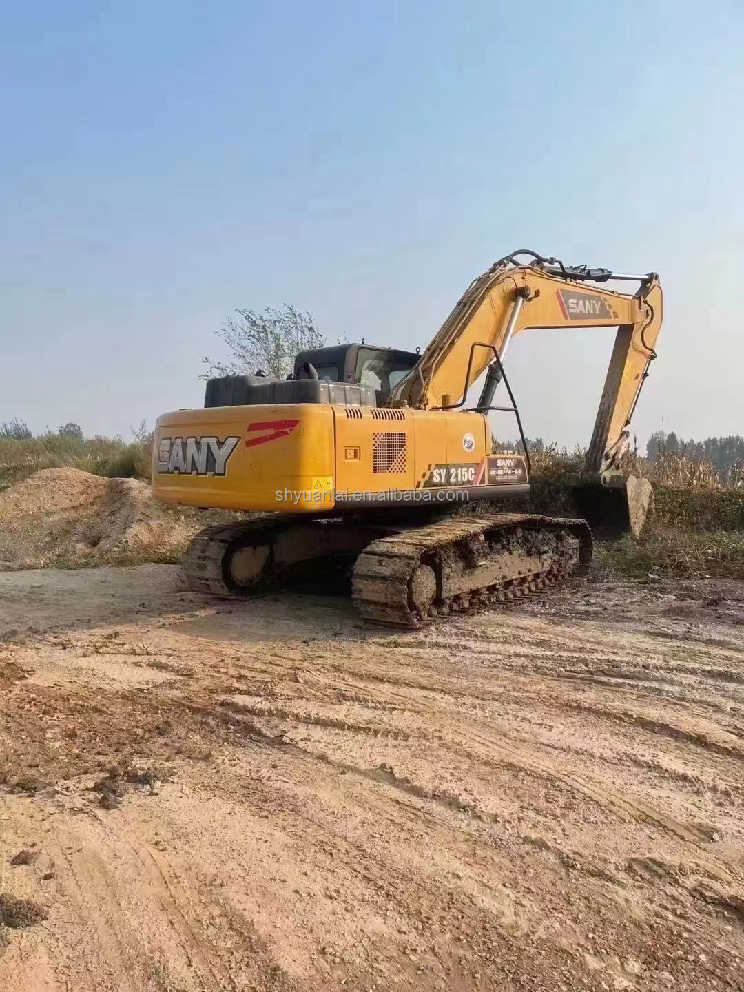 SANY 215C Forward Flow Excavator With MITSUBISHI Engine And 0-2000 Working Hours