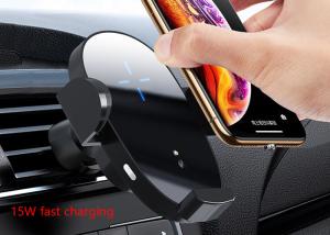 Quality ABS Black QI 15W Automatic Clamping Car Mount wholesale
