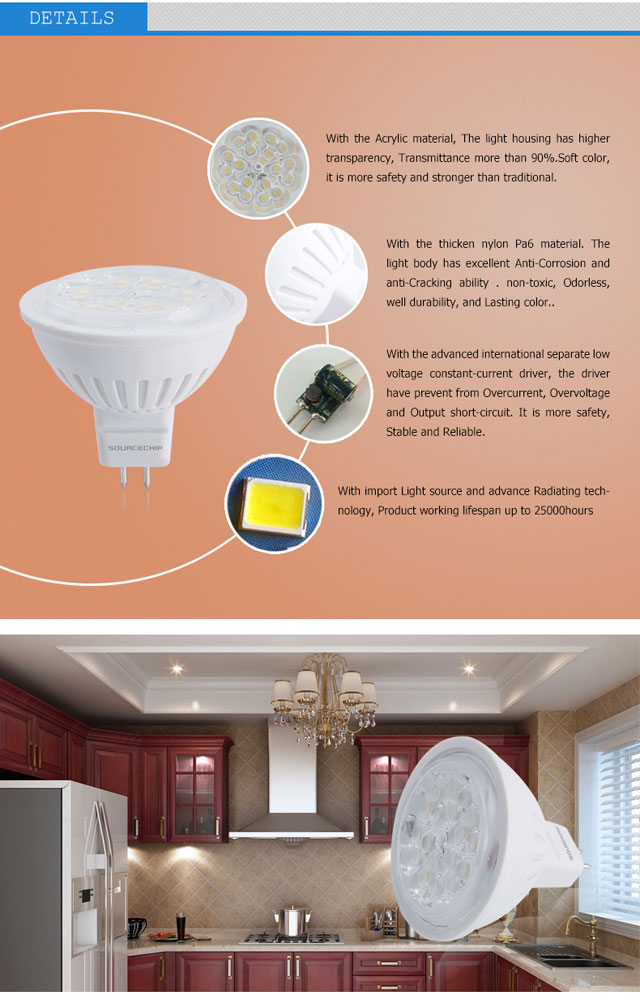 MR16 5w led spot lamp SMD 2835 led lamp manufacturers