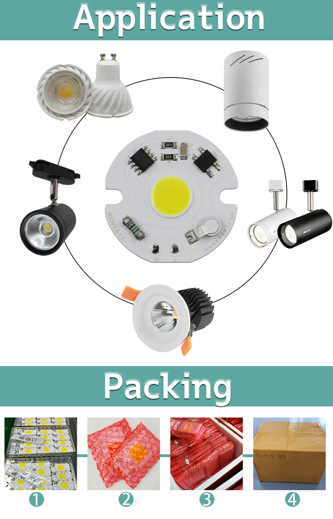 No Flashing Smart LED Module CCT 6000K Energy Saving COB LED Chip