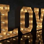 Stainless Steel LED Light Up Letters for English Alphabet Home Decor Party Grand