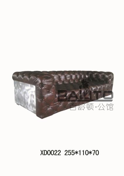 classical antique four seater leather sofa/classic four seats leather sofa