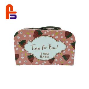 Quality Elegant Patterns 28*18*8cm Compact Size FSC Compliant Cardboard Suitcase Box wholesale